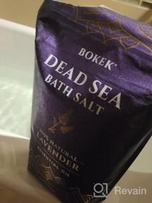 img 5 attached to Органическая соль для ванн с лавандой от Bokek - соль Мертвого моря, ароматизированная сертифицированным эфирным маслом, банка 20 унций