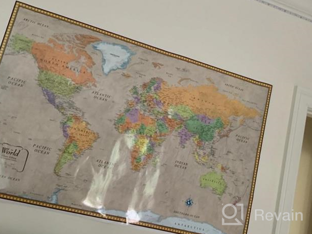 img 1 attached to RMC 32" X 50" Signature United States USA And World Wall Map Set (Laminated) review by Ryan Brady
