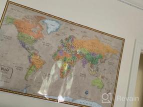 img 8 attached to RMC 32" X 50" Signature United States USA And World Wall Map Set (Laminated)