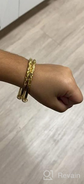 img 1 attached to ⭐️ Charming 2pcs/lot 18K Gold Plated Stars Bangles & Bracelets - Perfect Birthday Present for Boys and Girls! review by Joy Owens