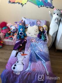 img 5 attached to Комплект детской кроватки Disney Frozen 2 Forest Spirit из 4 предметов — лавандовый, светло-голубой и фиолетовый