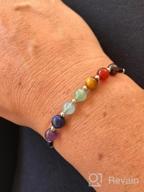 img 1 attached to 🌈 Adjustable Natural Gemstone Chakra Bracelet with Silver Spacers and Nylon Cord - 6mm Beads, 5"-6.5" for Women/Girls/Children | Cherry Tree Collection review by Joe Taniguchi