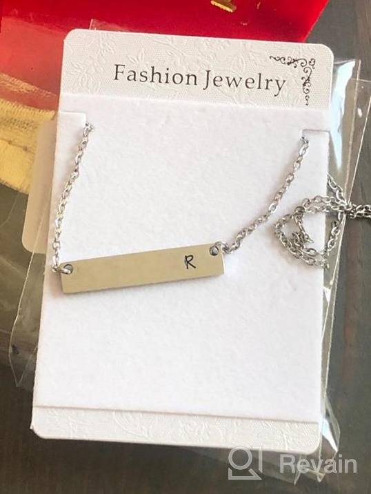 img 1 attached to 👭 JJTZX Sister Bar Necklace Set: Perfect New Big Sister Gift - Lil Sis &amp; Big Sis Hand Stamped Bar Necklace review by Aaron Fowler