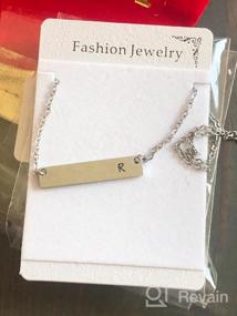 img 5 attached to 👭 JJTZX Sister Bar Necklace Set: Perfect New Big Sister Gift - Lil Sis &amp; Big Sis Hand Stamped Bar Necklace