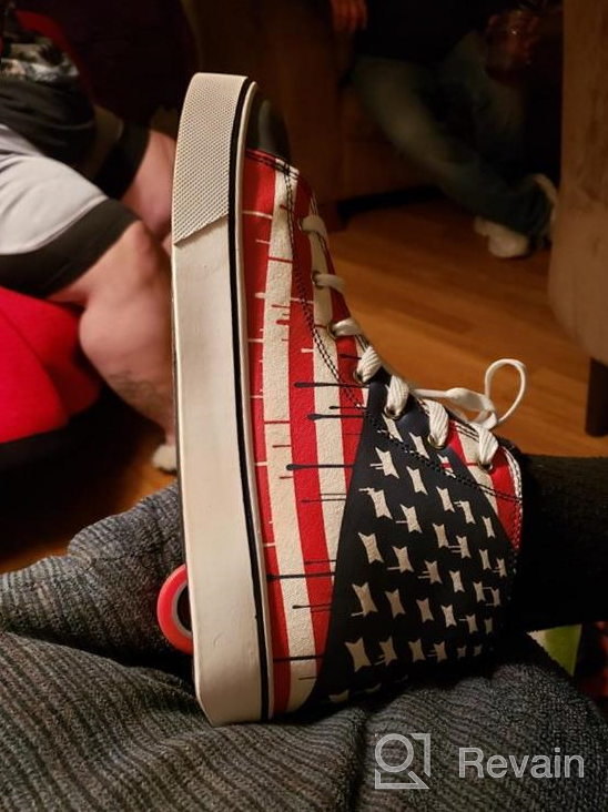 img 1 attached to Unleash Your Inner Patriot with HEELYS Mens Hustle American Flag Roller Shoes (Little Kid/Big Kid/Adult) review by Ben Almasri