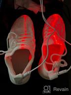 img 1 attached to Festive Holiday Boys' Sneakers with Flashing Lights for Christmas and Halloween review by Bohyun Rossetti