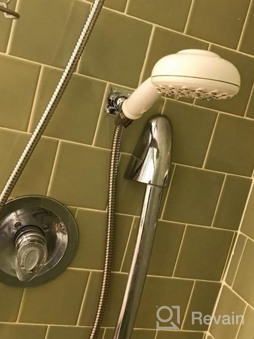 img 1 attached to Adjustable Handheld Shower Bracket With Brushed Brass/Gold Finish - No Drill Installation Required review by Nate Eich