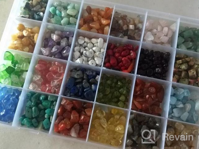img 1 attached to 💎 Sparkle with Colle Crystal Beads: 400 Healing Natural Gemstones Set for Jewelry Making Supplies review by Bill Lyons