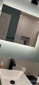 img 7 attached to Современные матовые черные светодиодные светильники для ванной комнаты - настенные бра с регулируемой яркостью для зеркального освещения - 24 дюйма, 16 Вт, теплый белый 3000K - Joossnwell