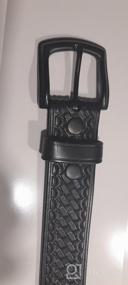 img 5 attached to Premium Massachusetts Basketweave Cowhide Leather Men's Accessories: Must-Have Belts and More!