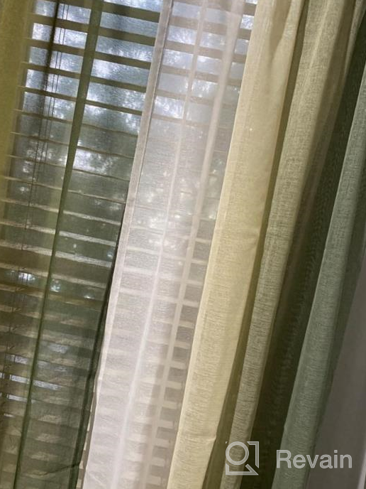 img 1 attached to DWCN Grey Ombre Faux Linen Sheer Curtains - Semi Voile Gradient Rod Pocket Bedroom And Living Room Curtains, Set Of 2 Window Curtain Panels, 52 X 96 Inches Long review by Sheila Gray