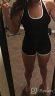 img 1 attached to Selowin Women'S Sleeveless Bodycon Romper With Racerback Tank Top And Shorts review by Mike Woolford