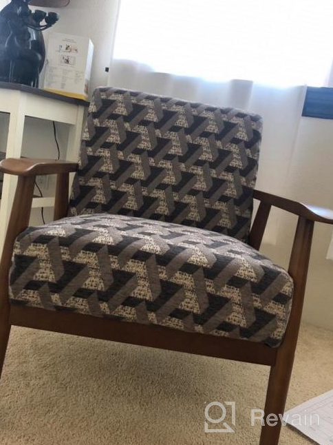 img 1 attached to Stylish And Comfortable Mid Century Modern Accent Chair - Pulaski Home Comfort Grey Prism review by Matthew Marquez