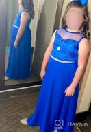 img 1 attached to Rhinestone Chiffon Bridesmaid Dress for Girls - Girls' Clothing Dresses review by Heather Lawson
