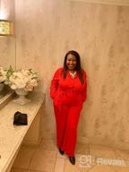 img 1 attached to Elevate Your Style With SeNight'S Elegant V-Neck Jumpsuit For Women review by Wendy Backous