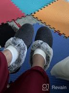 img 1 attached to Comfortable Women'S Memory Foam Slippers With Soft Faux Fur Collar, Non-Slip Rubber Sole For Indoor And Outdoor Wear - ULTRAIDEAS review by Andrea Webb