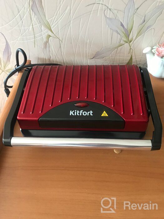 img 2 attached to Sandwich maker Kitfort KT-1609 Panini Maker, red review by Celina Bojakowska ᠌