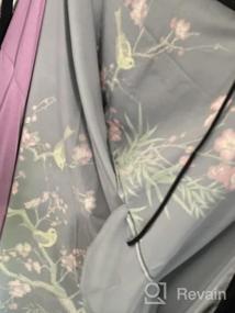img 7 attached to Women'S Floral Kimono Robe Long Bathrobe Nightgown With Pocket - Ledamon