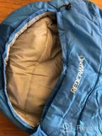 img 1 attached to Stay Cozy On Camping Trips With REDCAMP Kids 3-Season Mummy Sleeping Bag In Blue/Rose Red For Boys, Girls, And Teens review by Micheal Wolf