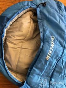 img 5 attached to Stay Cozy On Camping Trips With REDCAMP Kids 3-Season Mummy Sleeping Bag In Blue/Rose Red For Boys, Girls, And Teens