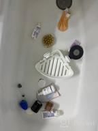 img 1 attached to White Suction Cup Corner Shower Caddy - Removable Bathroom Storage Organizer For Shower Or Kitchen - Wall Mounted Shower Shelf In Plastic By LUXEAR review by Marklen Baeskens