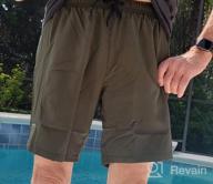 img 1 attached to Quick Dry Hawaiian Swim Trunks For Men With Compression Liner And Pockets - 2 In 1 Board Shorts review by Alfred Paiz