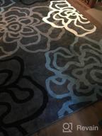img 1 attached to Modern Abstract Floral Soft Area Rug With Easy Maintenance For Home And Office - 5' 3" X 7' 3," Ideal For Living Room, Bedroom, And Kitchen Decor In Elegant Gray Shade. review by Kyle Tebow