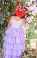 img 1 attached to Maxi Tulle Party Dress For Girls - Strap Lace Tiered Flower Girl Dresses review by Steve Linquist
