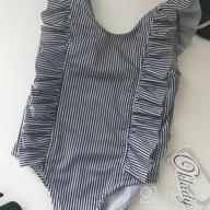 img 1 attached to Adorable Baby Girl Striped Bikini Beach Swimsuit + Headband Set - Perfect For Summer! review by Jill Smith