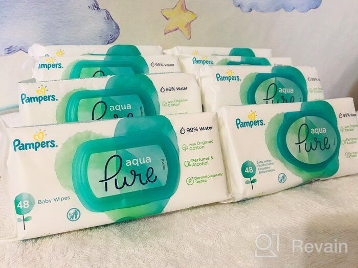 img 1 attached to Pampers Aqua Pure Wipes: Four-Pack for Gentle and Effective Baby Care review by Agata yziska ᠌