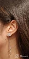 img 1 attached to Sparkling Elegance: Long Drop Dangle Clip-On Earrings For Non-Pierced Women By YOQUCOL review by Dorian Bharadwaj