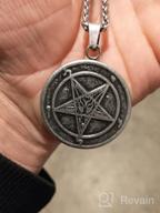 img 1 attached to Satanic Symbol Pendant - PJ Jewelry Lucifer Sigil Necklace, Stainless Steel Seal with Free 20" Chain review by Greg Peitz