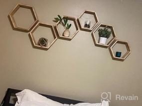 img 5 attached to Versatile And Chic Set Of 3 Hexagon Floating Shelves For Home And Office