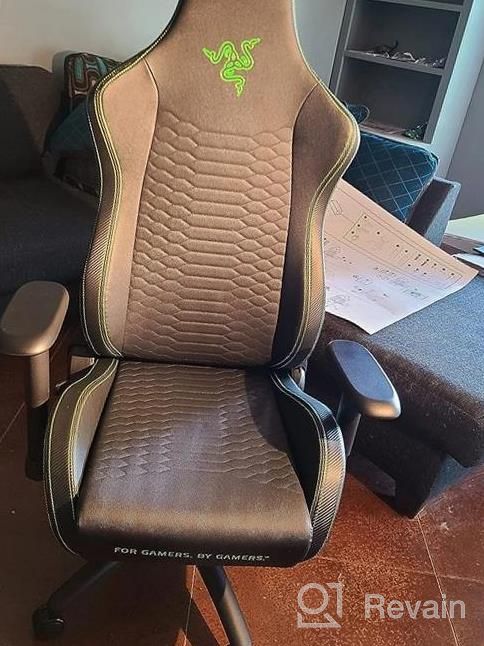 img 1 attached to Razer Iskur X Gaming Chair: Ergonomic Design For The Ultimate Gaming Experience - Multi-Layered Synthetic Leather - High-Density Foam Cushions - 2D Armrests - Steel-Reinforced Body - Black/Green review by Kimberlee Winn