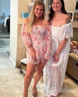 img 1 attached to Women'S Boho Off Shoulder Romper Jumpsuit With Ruffle Chiffon Shorts review by Stephen Schmidt
