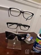 img 1 attached to Mooca 2 Piece Set Acrylic Eyeglasses Frame Riser Display Stand Sunglasses Rack Sunglasses Rack Holder Acrylic Eyewear Display (2 Frames For Each Holder) review by Carron Goebel