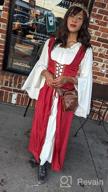 img 1 attached to Mythic Renaissance Medieval Irish Costume Over Dress & Chemise Set (XXS/XS, Black) review by Dion Jeep