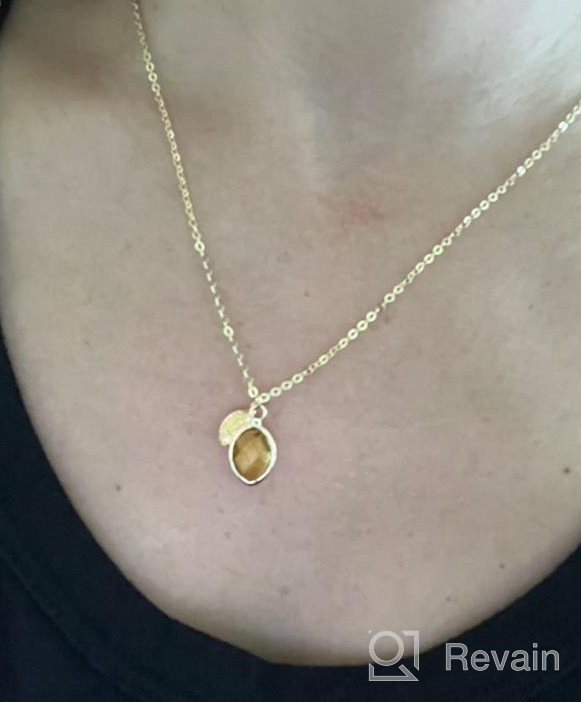 img 1 attached to Dazzle With The Me&Hz Birthstone Necklace: A Chic And Personalized Gift Idea For Women And Girls review by Emili Hudson