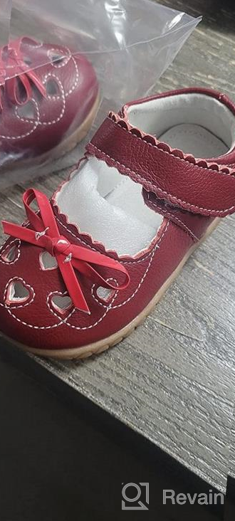 img 1 attached to Femizee Fashion Leather Flats: The Perfect School Uniform Shoes for Toddler Girls review by Jillian Sparks