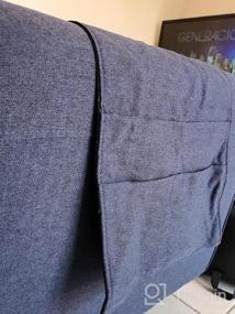 img 3 attached to HONBAY Серый реверсивный секционный диван-кровать L-образной формы с подстаканниками и консолью для хранения, левый или правый шезлонг для гостиной, офиса