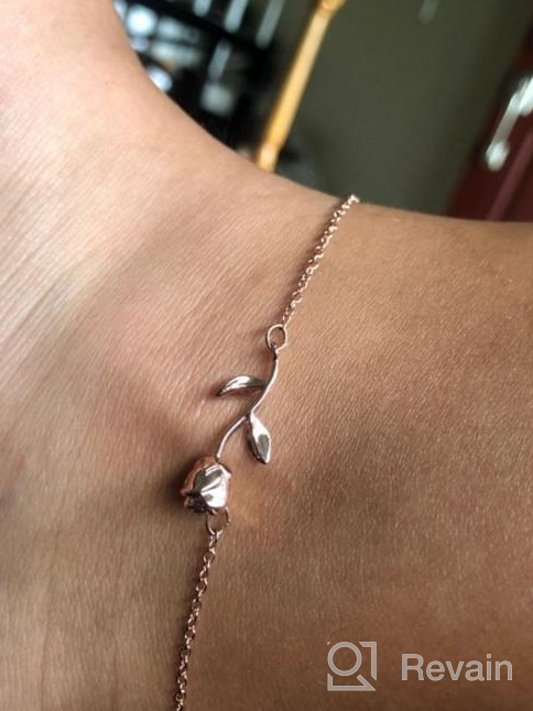 img 1 attached to 18K Gold Plated Rose Flower Adjustable Anklet for 🌹 Women - 3UMeter Gold Anklet, Perfect Gift for Beach Girls review by Karen Gaiser