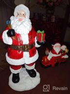img 1 attached to Add Some Festive Cheer To Your Home With FUNPENY'S 12" Christmas Santa Claus Figurine With Solar Lights! review by Aaron Gordon