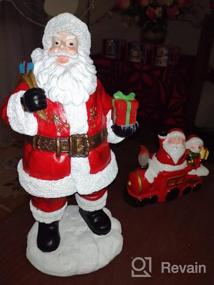 img 5 attached to Add Some Festive Cheer To Your Home With FUNPENY'S 12" Christmas Santa Claus Figurine With Solar Lights!