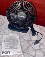 img 1 attached to GAIATOP USB Desk Fan, 3 Speed Powerful Portable Cooling Mini Table Fan, 5.1 Inch Quiet Small Personal Fan For Home Office Desktop Travel Black review by Will Jenkins