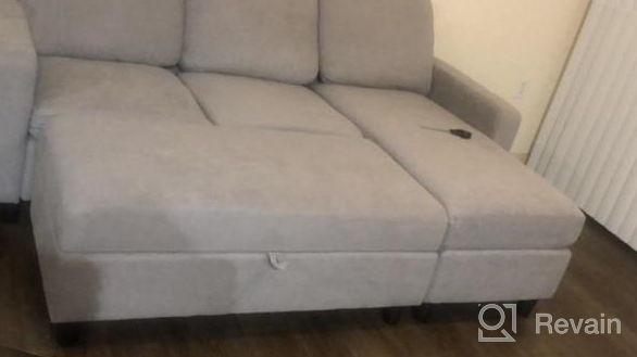img 1 attached to Transform Your Living Space With HONBAY Grey Sectional Couch And Ottoman – Convertible L Shape Sofa Set, Perfect For Left Or Right Facing Spaces! review by Ben Duncan