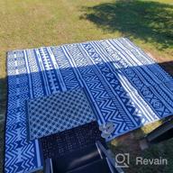 img 1 attached to Transform Your Outdoor Space With HiiARug 9'X12' Reversible Patio Rug For RV, Camping, And Beach review by Adam Mazie