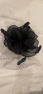 img 1 attached to SAFERIN Fascinator For Women Hair Clip Hat Bowler Feather Flower Veil Wedding Party Hat Tea Hat review by Glen Sprout