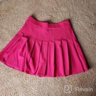 img 1 attached to Basic Flared Skater Skirt For Women: Stretchy And High Waisted Summer Casual Mini Skirt By MUADRESS review by Johanna Romero