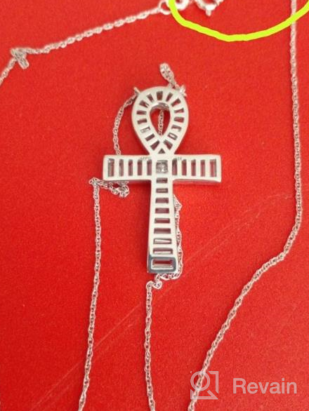 img 1 attached to 🔱 Elegant Egyptian Ankh Baguette CZ Cross Pendant Necklace in 925 Sterling Silver review by Nick Kussmaul