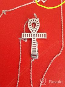 img 5 attached to 🔱 Elegant Egyptian Ankh Baguette CZ Cross Pendant Necklace in 925 Sterling Silver